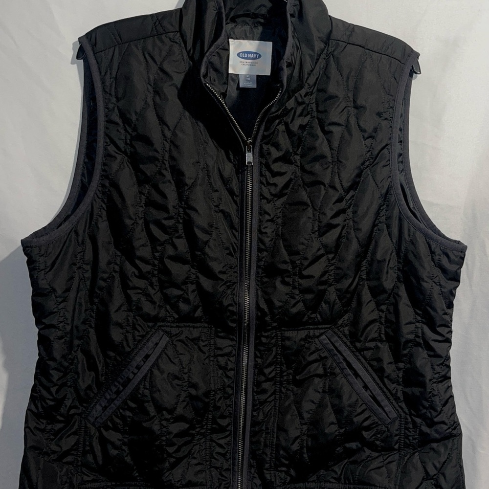 Old Navy Black Quilted Vest Women’s Xl